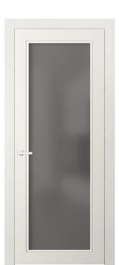 Межкомнатная дверь Neo Classic 8000 Матовый жемчужный Сатинированное серое стекло, триплекс Цена 393860 ₸ | Volhovec