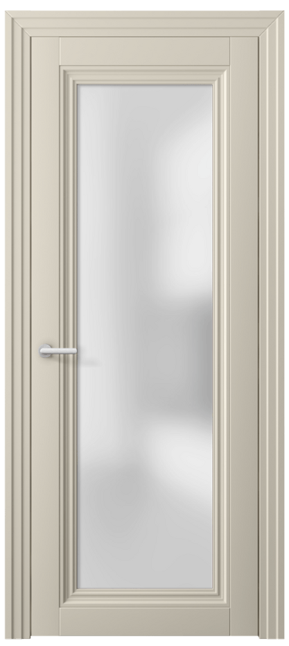 Межкомнатная дверь Centro 2502 ПЭТ светло-бежевый Сатинированное стекло Цена 234620 ₸ | Volhovec