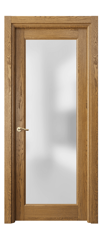 Межкомнатная дверь Lignum 0700 Дуб медовый брашированный Сатинированное стекло Цена 897310 ₸ | Volhovec