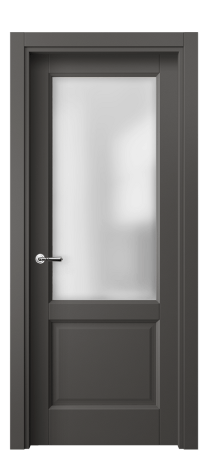 Межкомнатная дверь Galant 1422 ПЭТ графитовый Сатинированное стекло Цена 168220 ₸ | Volhovec