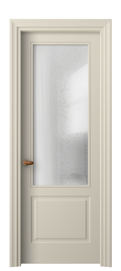Межкомнатная дверь Esse 8552 Матовый бежево-серый Фактурное стекло "Лёд", триплекс, 8 мм Цена 449900 ₸ | Volhovec