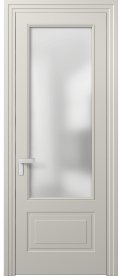 Межкомнатная дверь Rocca 8342 Матовый облачно-серый Сатинированное стекло Цена 445031 ₸ | Volhovec