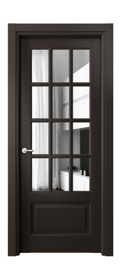 Межкомнатная дверь Toscana Grigliato 6313 Бук антрацит Двустороннее зеркало, триплекс, 6 мм Цена 552110 ₸ | Volhovec