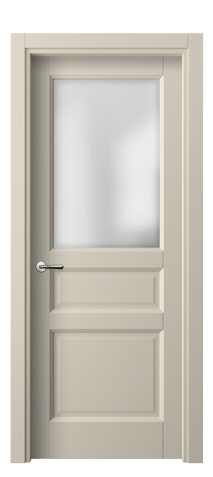 Межкомнатная дверь Galant 1432 ПЭТ светло-бежевый Сатинированное стекло Цена 168220 ₸ | Volhovec