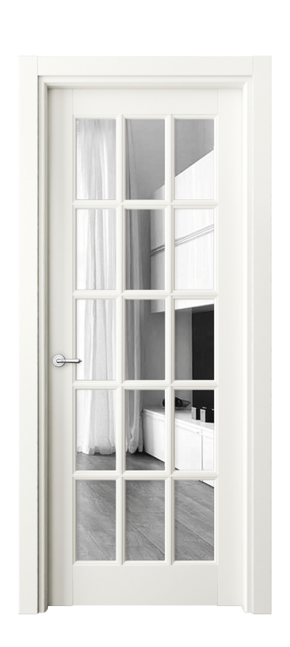 Межкомнатная дверь Toscana Grigliato 6311 Бук жемчуг Двустороннее зеркало, триплекс, 6 мм Цена 552110 ₸ | Volhovec