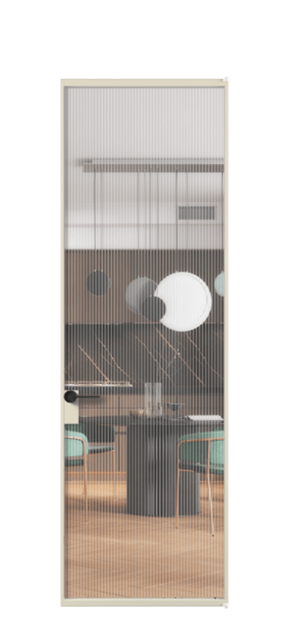 Алюминиевая дверь АЛПЛ040.01 Алюминий бежево-серый Рифлёное стекло "Мору", триплекс. Без короба АБСР Цена 911131 Стоимость комплекта двери включает: 1. Полотно (600/650/700/750/800/850/900/950*2000-2400 мм).
2. Короб
3. Комплект фурнитуры (2 торцевые петли и магнитный замок с ответной планкой). Фабрика дверей Волховец 8 (800) 551 43 19 Алюминиевая дверь АЛПЛ040.01 Алюминий бежево-серый Рифлёное стекло "Мору", триплекс Цена 911131 | Volhovec