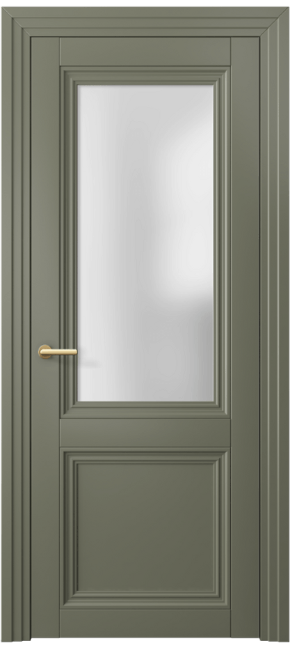 Межкомнатная дверь Центро 2524 Матовый оливковый тёмный Сатинированное стекло Цена 470224 ₸ | Volhovec