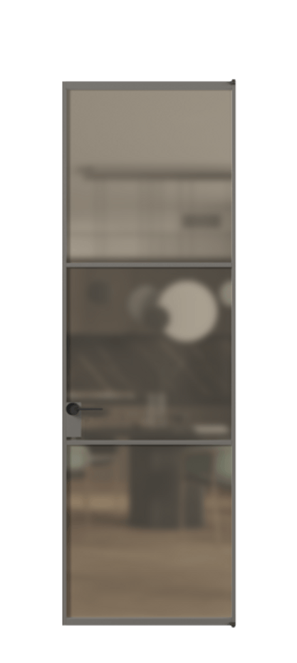 Алюминиевая дверь АЛПЛ040.03 Алюминий классический серый Сатинированное бронзовое стекло, триплекс. Без короба АКЛС Цена 899791 Стоимость комплекта двери включает: 1. Полотно (600/650/700/750/800/850/900/950*2000-2400 мм).
2. Короб
3. Комплект фурнитуры (2 торцевые петли и магнитный замок с ответной планкой). Фабрика дверей Волховец 8 (800) 551 43 19 Алюминиевая дверь АЛПЛ040.03 Алюминий классический серый Сатинированное бронзовое стекло, триплекс Цена 899791 | Volhovec