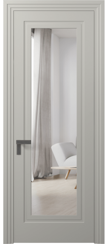 Межкомнатная дверь Rocca 8303 Матовый тёплый серый Двустороннее зеркало, триплекс Цена 445031 ₸ | Volhovec