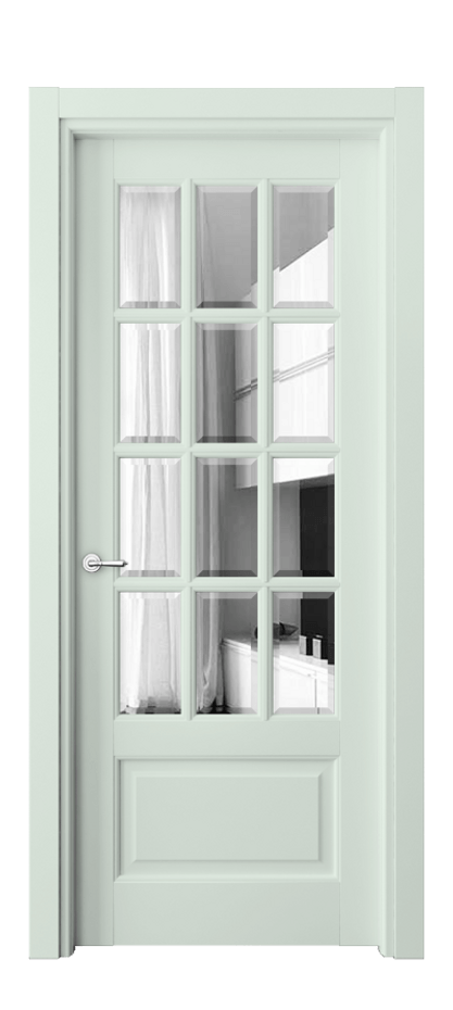 Межкомнатная дверь Toscana Grigliato 6313 Бук белоснежный Двустороннее зеркало с фацетом, триплекс Цена 970100 ₸ | Volhovec