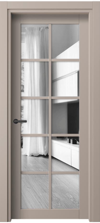 Межкомнатная дверь Neo 2106 ПЭТ серо-коричневый  Двустороннее зеркало, триплекс Цена 188690 ₸ | Volhovec