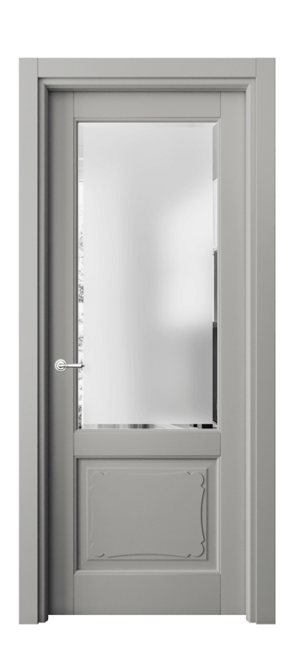 Дверь межкомнатная Тоскана Элегантэ 6322 Матовый нейтральный серый Сатинированное стекло с фацетом Гладкий наличник МНСР Цена 734068 ₸ Наличники уже входят в базовый комплект. Фабрика дверей Волховец 8 (800) 551 43 19 Межкомнатная дверь Тоскана Элегантэ 6322 Матовый нейтральный серый Сатинированное стекло с фацетом Цена 734068 ₸ | Volhovec