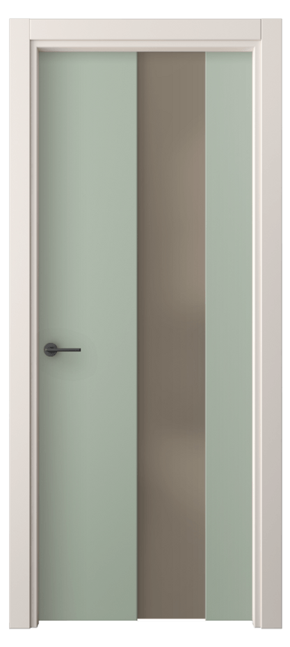 Межкомнатная дверь Freedom 4226 ПЭТ светло-оливковый Сатинированное бронзовое стекло, триплекс, 8 мм Цена 225300 ₸ | Volhovec