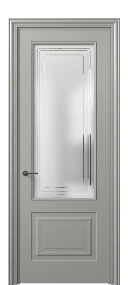 Дверь межкомнатная Mascot 8452 Матовый нейтральный серый Сатинированное стекло с гравировкой "Грани", триплекс, 7 мм Фигурный наличник МНСР Цена 387370 ₸ Наличники уже входят в базовый комплект. Фабрика дверей Волховец 8 (800) 551 43 19 Межкомнатная дверь Mascot 8452 Матовый нейтральный серый Сатинированное стекло с гравировкой "Грани", триплекс, 7 мм Цена 387370 ₸ | Volhovec