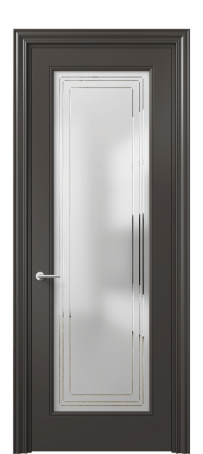 Дверь межкомнатная Mascot 8400 Матовый антрацит Сатинированное стекло с гравировкой "Грани", триплекс, 7 мм Фигурный наличник МАН Цена 387370 ₸ Наличники уже входят в базовый комплект. Фабрика дверей Волховец 8 (800) 551 43 19 Межкомнатная дверь Mascot 8400 Матовый антрацит Сатинированное стекло с гравировкой "Грани", триплекс, 7 мм Цена 387370 ₸ | Volhovec