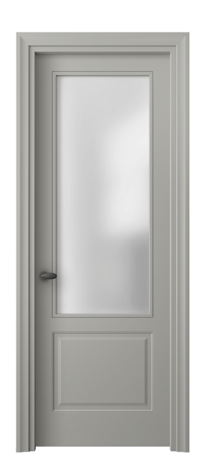 Дверь межкомнатная Esse 8552 Матовый нейтральный серый Сатинированное стекло Фигурный универсальный наличник МНСР Цена 329960 ₸ Наличники уже входят в базовый комплект. Фабрика дверей Волховец 8 (800) 551 43 19 Межкомнатная дверь Esse 8552 Матовый нейтральный серый Сатинированное стекло Цена 329960 ₸ | Volhovec