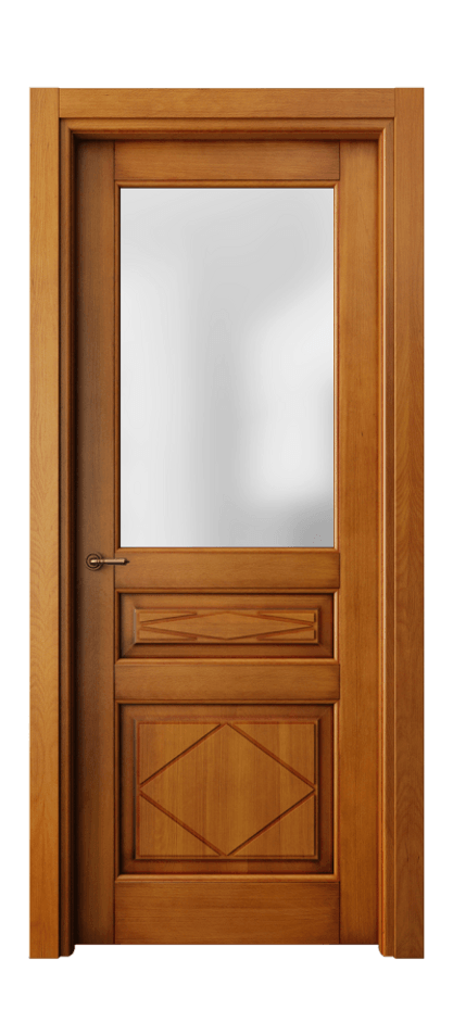 Межкомнатная дверь Toscana Rombo 6344 Бук светлый с патиной Сатинированное стекло Цена 735690 ₸ | Volhovec