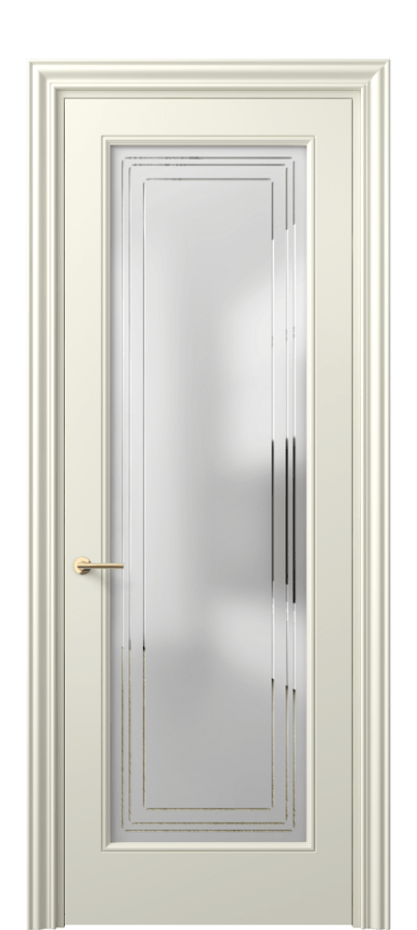 Межкомнатная дверь Mascot 8400 Матовый молочно-белый Сатинированное стекло с гравировкой "Грани", триплекс, 7 мм Цена 387370 ₸ | Volhovec
