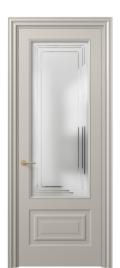 Дверь межкомнатная Mascot 8442 Матовый светло-бежевый Сатинированное стекло с гравировкой "Грани", триплекс, 7 мм Фигурный наличник МСБЖ Цена 387370 ₸ Наличники уже входят в базовый комплект. Фабрика дверей Волховец 8 (800) 551 43 19 Межкомнатная дверь Mascot 8442 Матовый светло-бежевый Сатинированное стекло с гравировкой "Грани", триплекс, 7 мм Цена 387370 ₸ | Volhovec