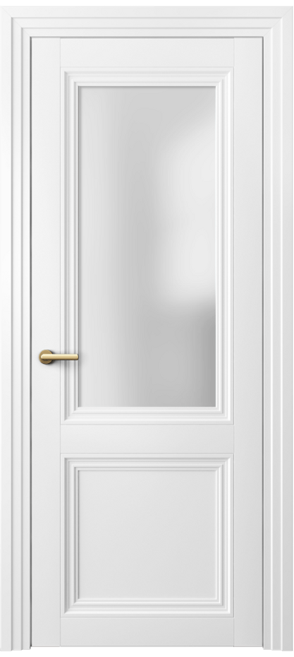 Межкомнатная дверь Центро 2524 Матовый белоснежный Сатинированное стекло Цена 470224 ₸ | Volhovec