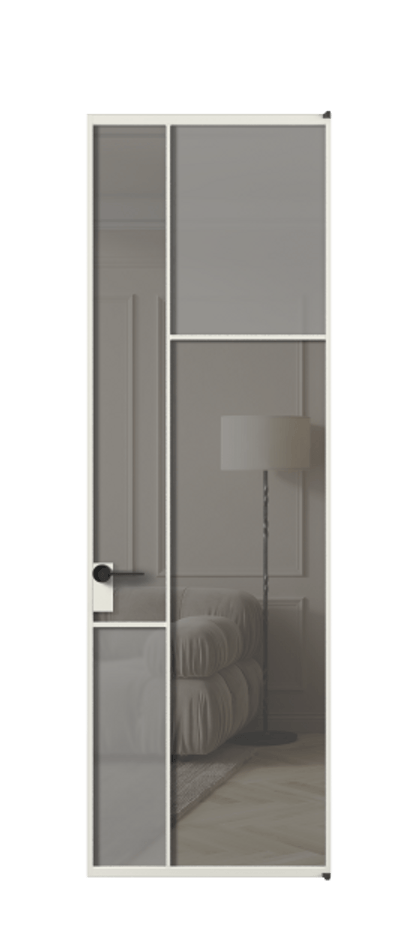 Межкомнатная дверь Mosaic АЛПЛ041.11 Алюминий серый Сатинированное серое стекло, триплекс, 6 мм + Прозрачное серое стекло, триплекс Цена 998960 ₸ | Volhovec