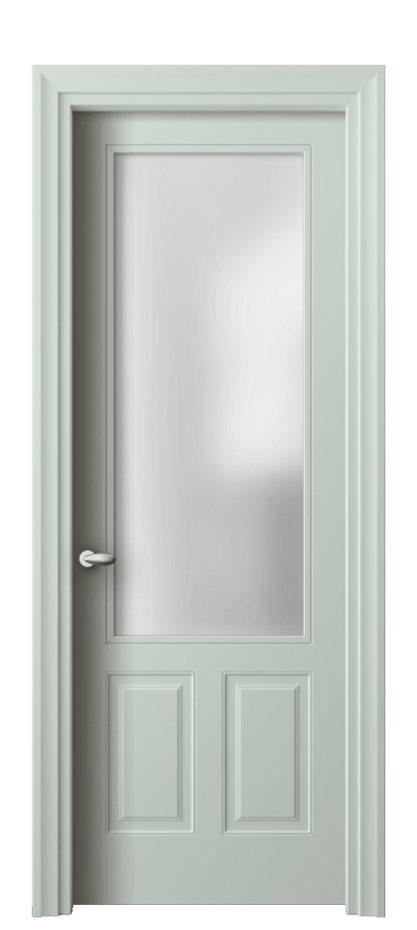 Дверь межкомнатная Esse 8522 Матовый белоснежный Сатинированное стекло Фигурный универсальный наличник МБЛ Цена 429000 ₸ Наличники уже входят в базовый комплект. Фабрика дверей Волховец 8 (800) 551 43 19 Межкомнатная дверь Esse 8522 Матовый белоснежный Сатинированное стекло Цена 429000 ₸ | Volhovec