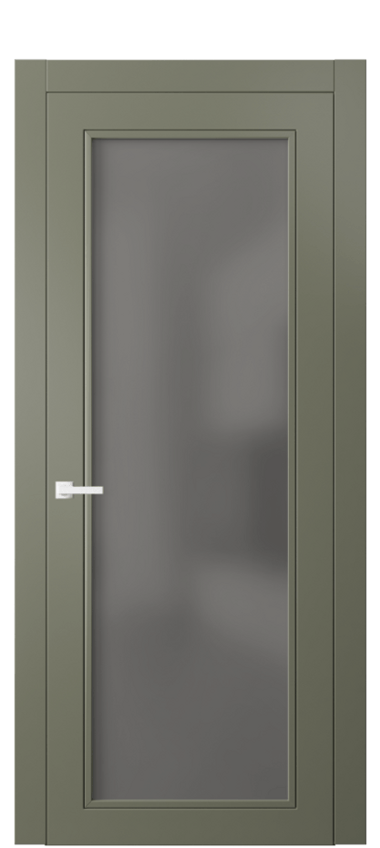 Дверь межкомнатная Neo Classic 8000 Матовый оливковый тёмный Сатинированное серое стекло, триплекс Гладкий компланарный наличник МОТ Цена 393860 ₸ Наличники уже входят в базовый комплект. Фабрика дверей Волховец 8 (800) 551 43 19 Межкомнатная дверь Neo Classic 8000 Матовый оливковый тёмный Сатинированное серое стекло, триплекс Цена 393860 ₸ | Volhovec