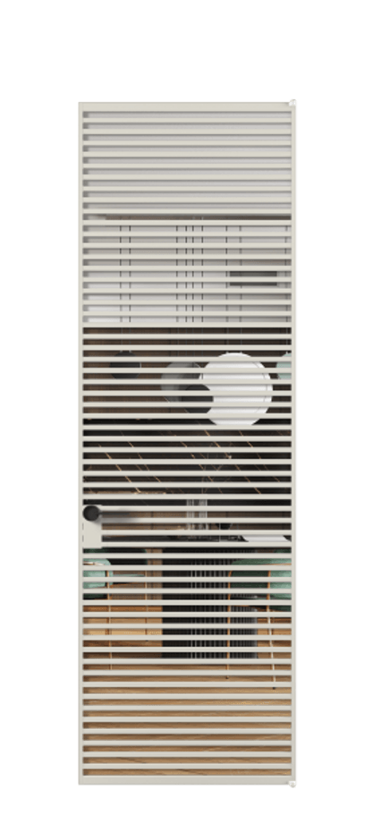 Алюминиевая дверь АЛПЛ040.07 Алюминий облачно-серый Прозрачное стекло "Crystal Vision", калёное Цена 1453230  | Volhovec