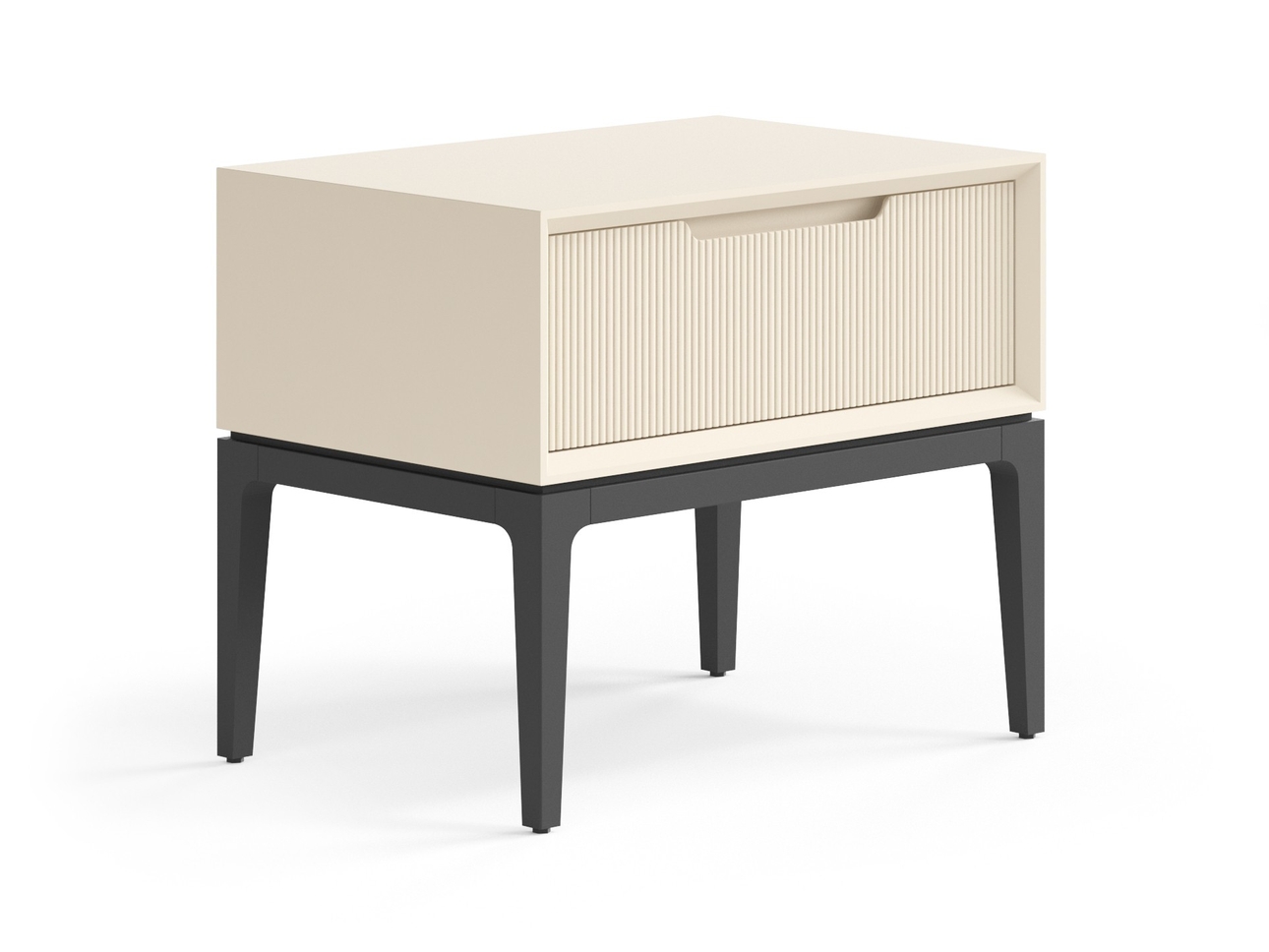 Тумба прикроватная Velvet 1 ящик Матовый светло-бежевый