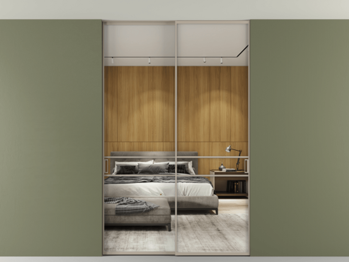 Перегородка Formato внутри проёма двустворчатая со скрытым креплением в потолок АЛПР 040.02 Алюминий бисквитный Двустороннее зеркало, триплекс 6 мм, триплекс 6 мм. Цена 1702650 ₸ 1. Полотно 2 шт. (800/2100 мм)
2. Комплект установки раздвижной системы
3. Базовый комплект фурнитуры
4. Ручка RONDO. Фабрика дверей Волховец 8 (800) 551 43 19 Перегородка Formato внутри проёма двустворчатая со скрытым креплением в потолок АЛПР 040.02 Алюминий бисквитный Двустороннее зеркало, триплекс 6 мм, триплекс 6 мм Цена 1702650 ₸ | Volhovec