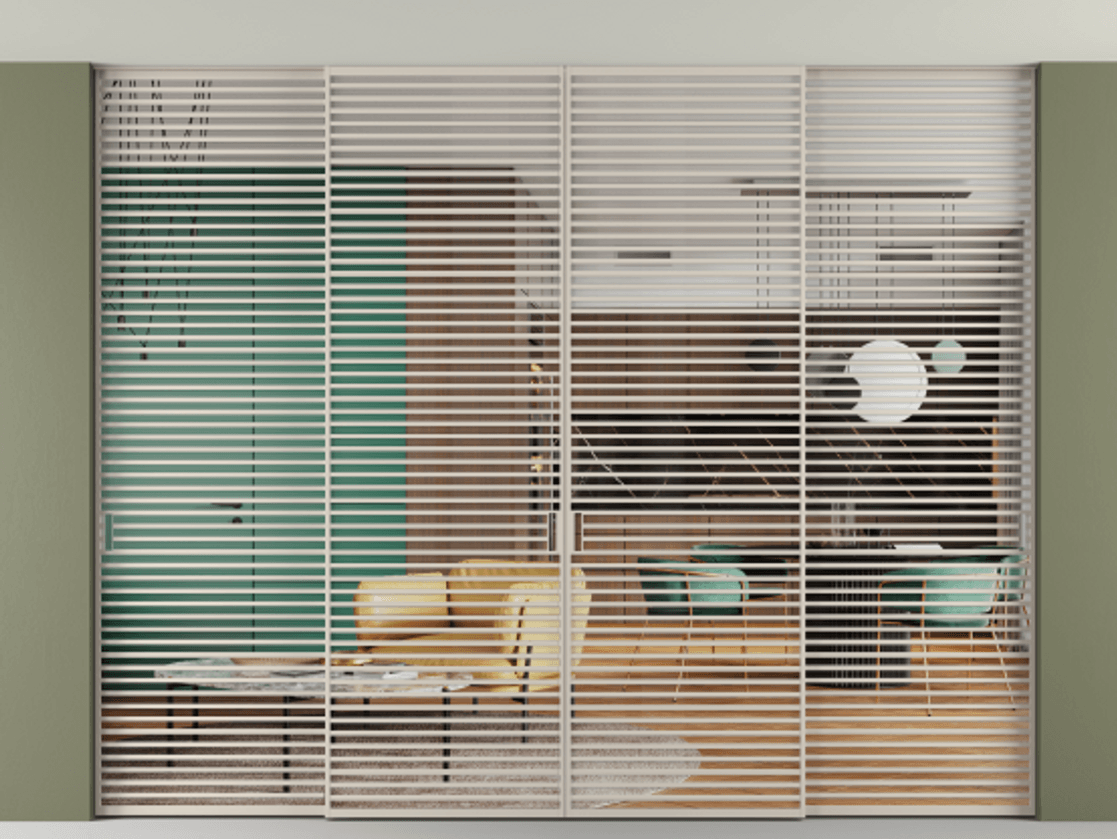 Перегородка Formato внутри проёма четырёхстворчатая со скрытым креплением в потолок АЛПР 040.07 Алюминий светло-бежевый Прозрачное стекло "Crystal Vision", калёное, 6 мм. Цена 5813680 ₸ 1. Полотно 4 шт. (800/2100 мм)
2. Комплект установки раздвижной системы
3. Базовый комплект фурнитуры
4.Ручка RONDO. Фабрика дверей Волховец 8 (800) 551 43 19 Перегородка Formato внутри проёма четырёхстворчатая со скрытым креплением в потолок АЛПР 040.07 Алюминий светло-бежевый Прозрачное стекло "Crystal Vision", калёное, 6 мм Цена 5813680 ₸ | Volhovec