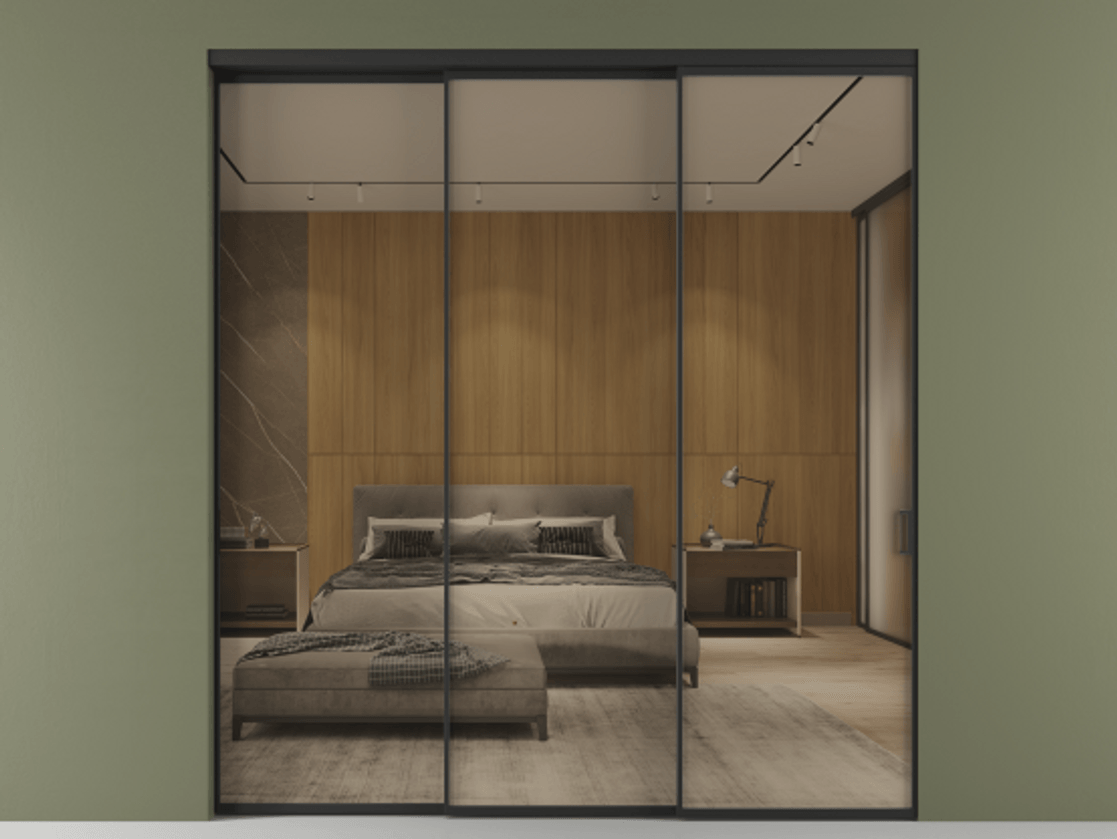 Перегородка Formato внутри проёма телескопик синхро 2 АЛПР 040.01 Алюминий Черный Рефлективное бронзовое стекло "Stopsol", калёное, 6 мм. Скрытый короб ЧЕР Цена 2243280 ₸ 1. Полотно 3 шт. (800/2100 мм)
2. Комплект установки раздвижной системы
3. Базовый комплект фурнитуры
4. Комплект фурнитуры телескопик синхро-2
5.Ручка RONDO
. Фабрика дверей Волховец 8 (800) 551 43 19 Перегородка Formato внутри проёма телескопик синхро 2 АЛПР 040.01 Алюминий Черный Рефлективное бронзовое стекло "Stopsol", калёное, 6 мм Цена 2243280 ₸ | Volhovec