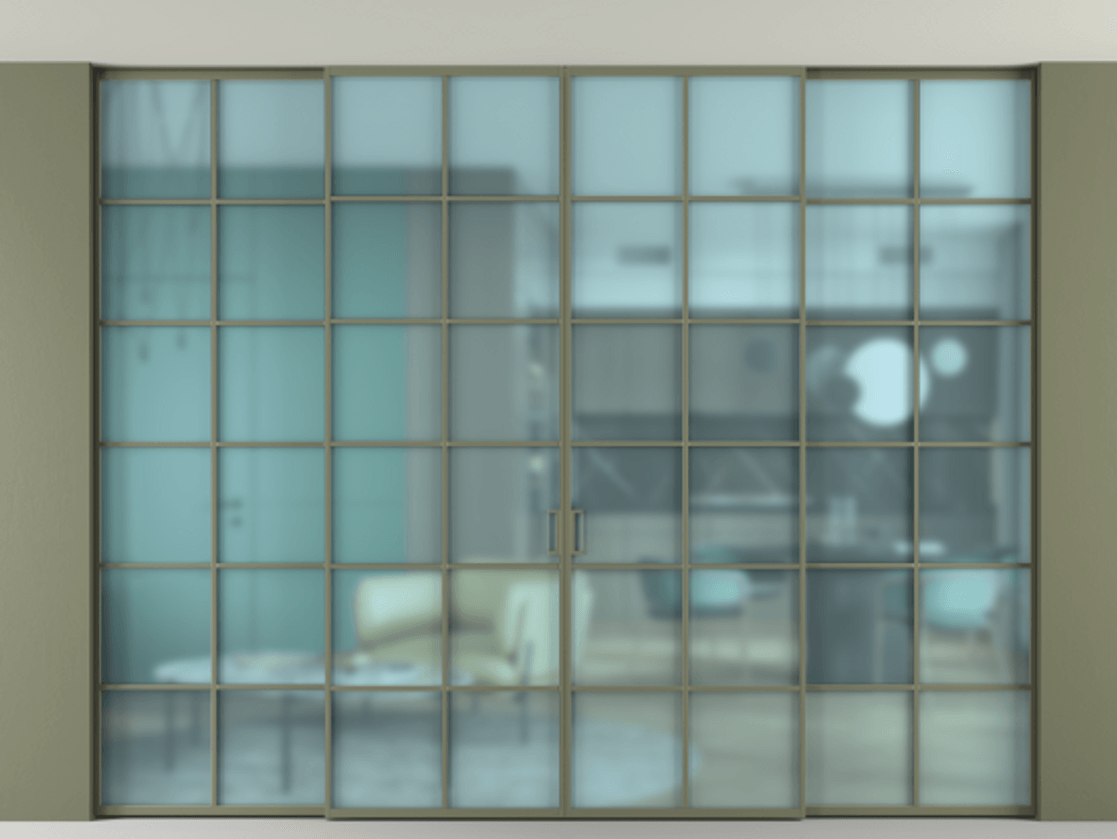 Перегородка Формато внутри проёма скрытое крепление в потолок 4 створки АЛПР 040.05 Алюминий оливковый тёмный Сатинированное голубое стекло, триплекс. Цена 3525001 ₸ 1. Полотно 4 шт. (800/2100 мм)
2. Комплект установки раздвижной системы
3. Базовый комплект фурнитуры
4.Ручка Рондо. Фабрика дверей Волховец 8 (800) 551 43 19 Перегородка Формато внутри проёма скрытое крепление в потолок 4 створки АЛПР 040.05 Алюминий оливковый тёмный Сатинированное голубое стекло, триплекс Цена 3525001 ₸ | Volhovec