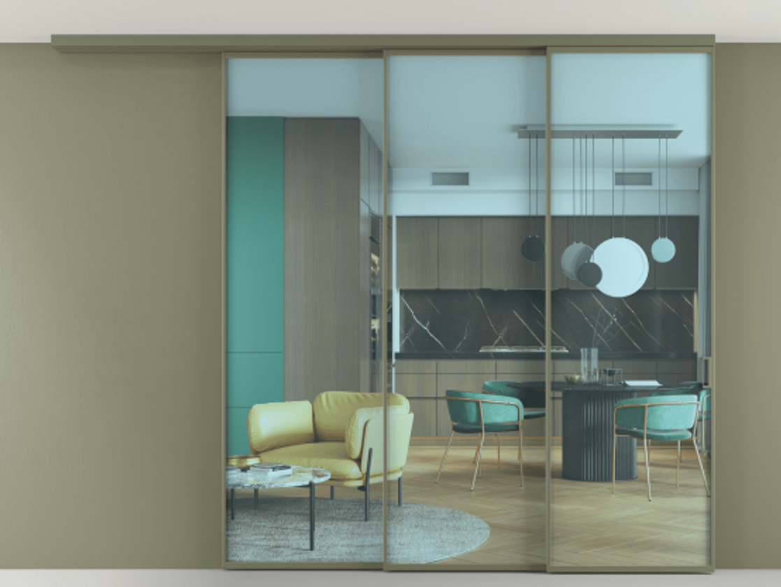 Перегородка Формато вдоль стены на потолок 3 створки с синхронным механизмом АЛПР 040.01 Алюминий оливковый тёмный Прозрачное голубое стекло, триплекс. Цена 2801793 ₸ 1. Полотно 2 шт. (800/2100 мм)
2. Комплект установки раздвижной системы
3. Базовый комплект фурнитуры
4.Ручка Рондо. Фабрика дверей Волховец 8 (800) 551 43 19 Перегородка Формато вдоль стены на потолок 3 створки с синхронным механизмом АЛПР 040.01 Алюминий оливковый тёмный Прозрачное голубое стекло, триплекс Цена 2801793 ₸ | Volhovec