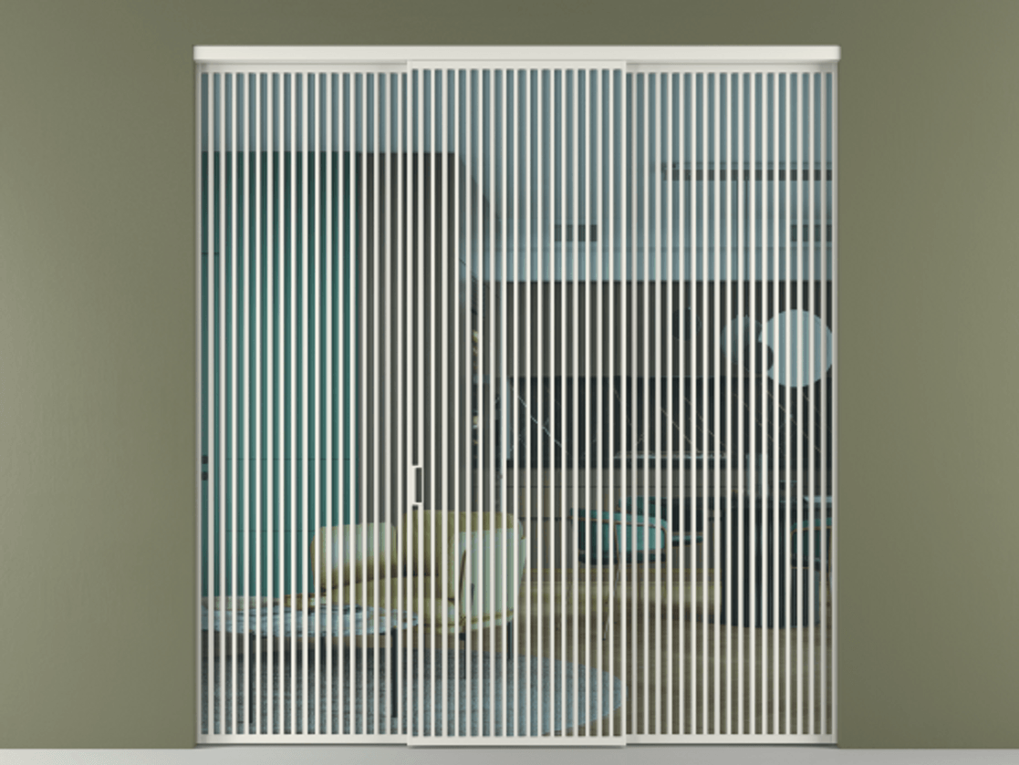 Перегородка Formato внутри проёма 3 створки АЛПР 040.06 Алюминий серый Прозрачное голубое стекло, триплекс Цена 3018500 ₸ | Volhovec