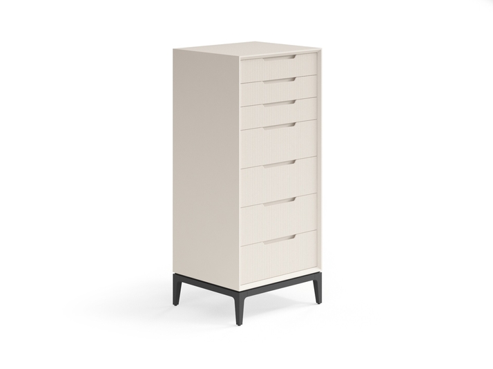 Мебель Комод Velvet 7 ящиков. Цвет Матовый бежево-серый. Материал Гладкая эмаль. Коллекция Комод Velvet 7 ящиков. Картинка.