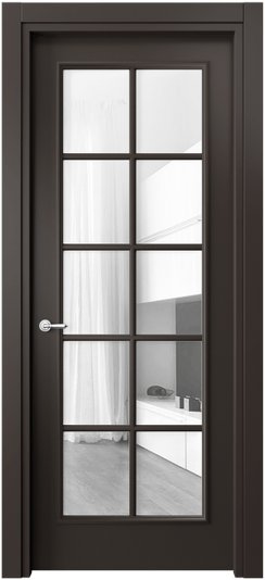 Межкомнатная дверь 8102 МАН Прозрачное стекло. Цвет Матовый антрацит. Материал Гладкая эмаль. Коллекция Paris. Фото. Дверь межкомнатная 8102 МАН Прозрачное стекло. Цвет Матовый антрацит. Материал Гладкая эмаль. Коллекция Paris. Картинка.