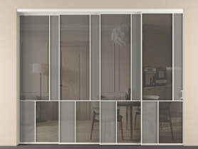 Алюминевая перегородка vntl4_1 БЕЛ. Цвет Алюминий Белый. Материал Алюминий. Коллекция Перегородка Мозаик внутри проёма 4 створки с синхронным механизмом. Фото. Алюминевая перегородка vntl4_1 БЕЛ. Цвет Алюминий Белый. Материал Алюминий. Коллекция Перегородка Мозаик внутри проёма 4 створки с синхронным механизмом. Картинка.