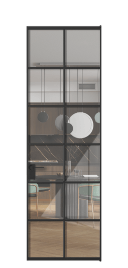 Межкомнатная дверь АЛПЛ040.05 ЧРН Алюминий Черный Stopsol Clear прозрачное. Цвет Алюминий Черный. Материал Алюминий. Коллекция Formato. Фото. Дверь межкомнатная АЛПЛ040.05 ЧРН Алюминий Черный Stopsol Clear прозрачное. Цвет Алюминий Черный. Материал Алюминий. Коллекция Formato. Картинка.