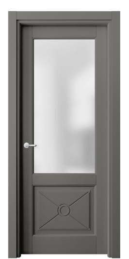 Дверь межкомнатная 6362 МКЛС САТ. Цвет Матовый классический серый. Материал Гладкая эмаль. Коллекция Тоскана Литера. Картинка.