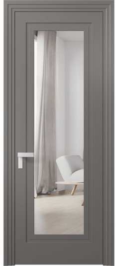 Межкомнатная дверь 8303 МКЛС Зеркало с одной стороны. Цвет Матовый классический серый. Материал Гладкая эмаль. Коллекция Rocca. Фото. Дверь межкомнатная 8303 МКЛС Зеркало с одной стороны. Цвет Матовый классический серый. Материал Гладкая эмаль. Коллекция Rocca. Картинка.