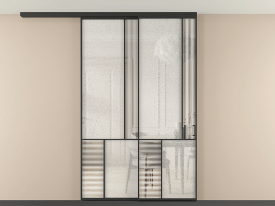 Алюминевая перегородка vdt2_1 ЧЕР. Цвет Алюминий Черный. Материал Алюминий. Коллекция Перегородка Мозаик вдоль стены на потолок 2 створки с синхронным механизмом. Фото. Алюминевая перегородка vdt2_1 ЧЕР. Цвет Алюминий Черный. Материал Алюминий. Коллекция Перегородка Мозаик вдоль стены на потолок 2 створки с синхронным механизмом. Картинка.