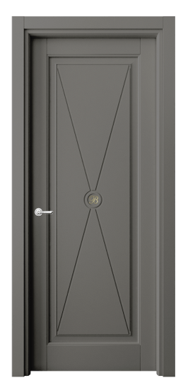 Дверь межкомнатная 6361 МКЛС . Цвет Матовый классический серый. Материал Гладкая эмаль. Коллекция Тоскана Литера. Картинка.