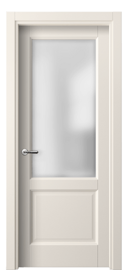 Дверь межкомнатная 1422 ПЭКБ САТ. Цвет ПЭТ кремово-белый. Материал ПЭТ. Коллекция Galant. Картинка.