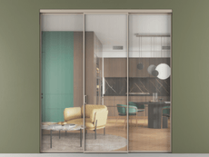 Перегородка Formato внутри проёма трёхстворчатая