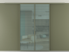 Перегородка Формато вдоль стены на потолок 2 створки