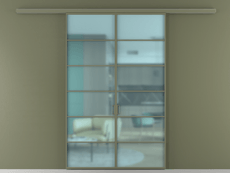 Перегородка Формато вдоль стены 2 створки