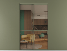 Перегородка Formato внутри проёма двустворчатая