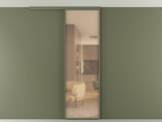 Перегородка Formato вдоль стены на потолок 1 створка