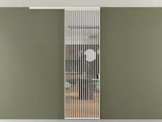 Перегородка Формато вдоль стены на потолок 1 створка